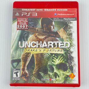 Uncharted Drake's Fortune PS3 Video Game 2007 Case Booklet Disc Rated T Teen